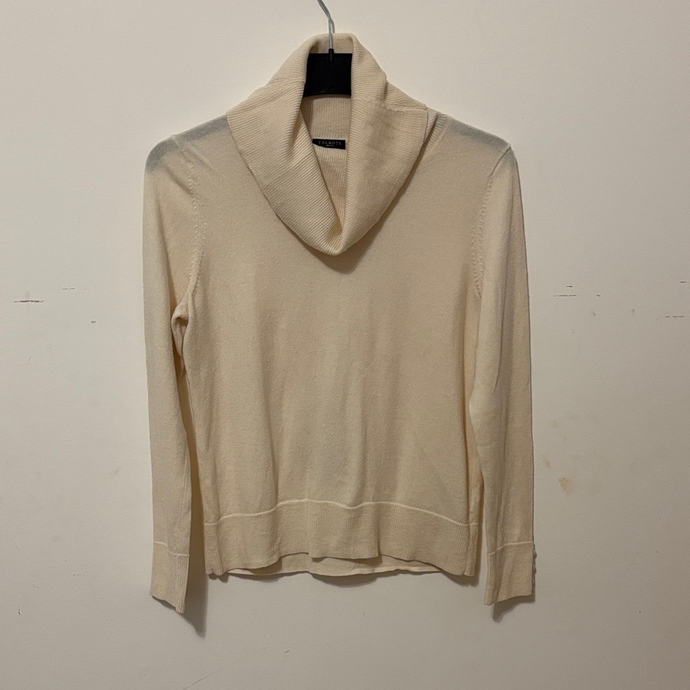 Talbots Cream Fine Merino Wool Sweater